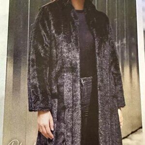 Donna Salyers Fabulous Furs Faux Fur Black Mink Stroller Plus Size 2X